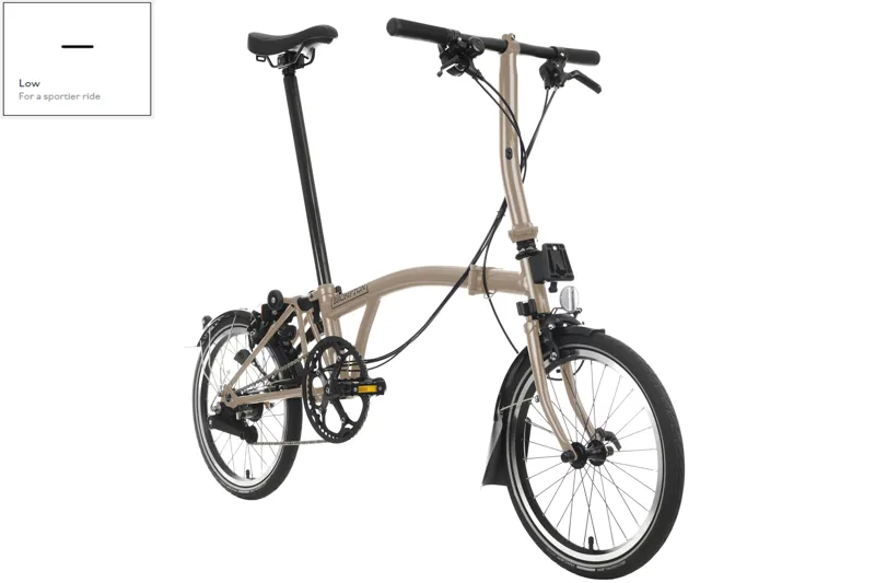Brompton C Line 6-Speed Folding Bike 2025 in Dune Sand-10